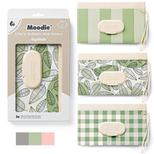 Load image into Gallery viewer, NEW 3 PACK Reusable Baby Wipe Pouches | Sage Green