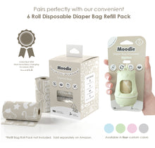 Load image into Gallery viewer, Teddy Bear Disposable Diaper Bag Dispenser | SAGE GREEN
