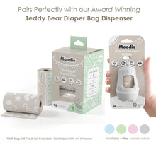 Load image into Gallery viewer, PLANT BASED Baby Disposable Diaper Bags | 100% Compostable - 6 Roll Refill Pack