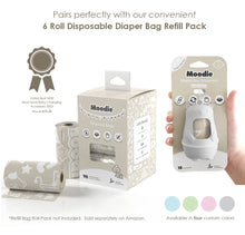 Load image into Gallery viewer, Teddy Bear Disposable Diaper Bag Dispenser | CLOUDY GREY