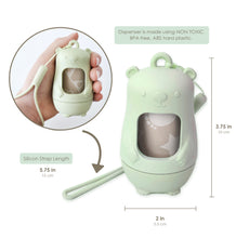 Load image into Gallery viewer, Teddy Bear Disposable Diaper Bag Dispenser | SAGE GREEN
