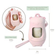 Load image into Gallery viewer, Teddy Bear Disposable Diaper Bag Dispenser | ROSIE PINK