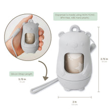 Load image into Gallery viewer, Teddy Bear Disposable Diaper Bag Dispenser | CLOUDY GREY