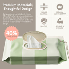 Load image into Gallery viewer, NEW 3 PACK Reusable Baby Wipe Pouches | Sage Green