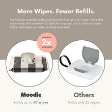 Load image into Gallery viewer, NEW 3 PACK Reusable Baby Wipe Pouches | Cloudy Grey