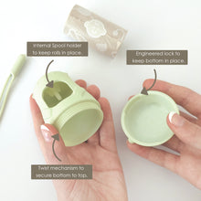 Load image into Gallery viewer, Teddy Bear Disposable Diaper Bag Dispenser | SAGE GREEN