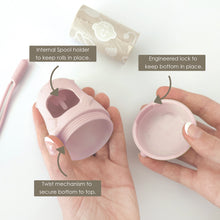 Load image into Gallery viewer, Teddy Bear Disposable Diaper Bag Dispenser | ROSIE PINK