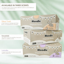 Load image into Gallery viewer, Baby Disposable Diaper Sacks | LAVENDER Scented - 220 Pack