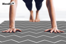 Load image into Gallery viewer, XoXo Zig Zag Luxe Foam Kids Play Mat | Cream & Black | MEDIUM