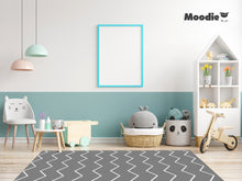 Load image into Gallery viewer, XoXo Zig Zag Luxe Foam Kids Play Mat | Cream & Black | LARGE