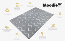 Load image into Gallery viewer, XoXo Zig Zag Luxe Foam Kids Play Mat | Cream & Black | MEDIUM