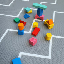 Load image into Gallery viewer, XoXo Zig Zag Luxe Foam Kids Play Mat | Cream & Black | MEDIUM