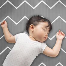 Load image into Gallery viewer, XoXo Zig Zag Luxe Foam Kids Play Mat | Cream & Black | MEDIUM