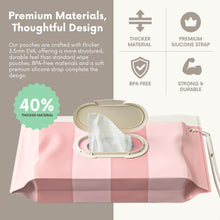 Load image into Gallery viewer, NEW 3 PACK Reusable Baby Wipe Pouches | Rosie Pink
